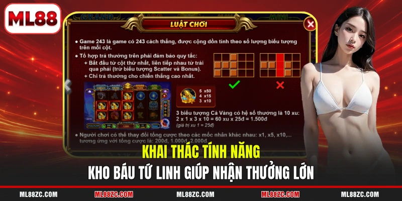 Kho Báu Tứ Linh - Giải Mã Tính Năng Và Cách Chinh Phục 3 Khai thác tính năng Kho Báu Tứ Linh giúp nhận thưởng lớn