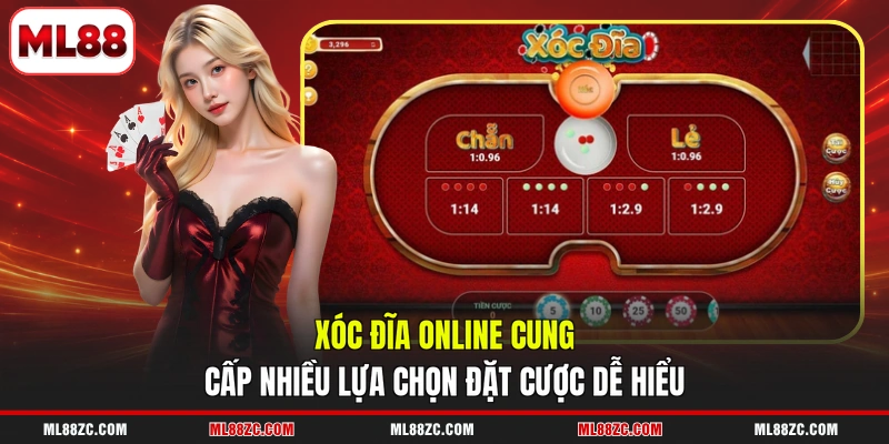 Xóc Đĩa Online - 3 Cửa Đặt Cược Trực Tiếp Tại ML88 2 Xóc đĩa online cung cấp nhiều lựa chọn đặt cược dễ hiểu